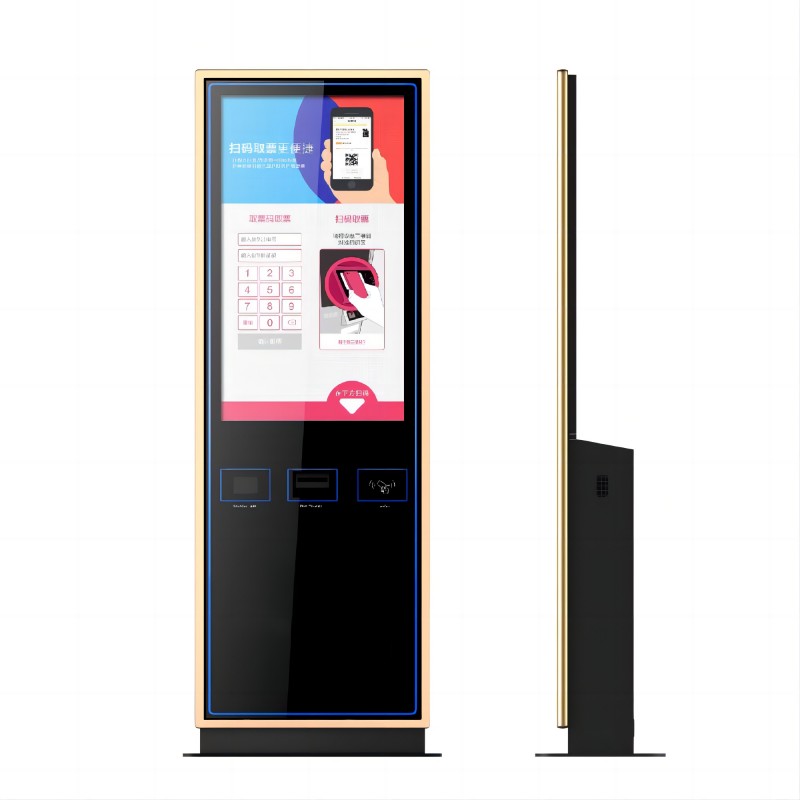 8inch to 65inch Standing self service Ticketing Kiosk With Bar code Scanner , POS Terminal