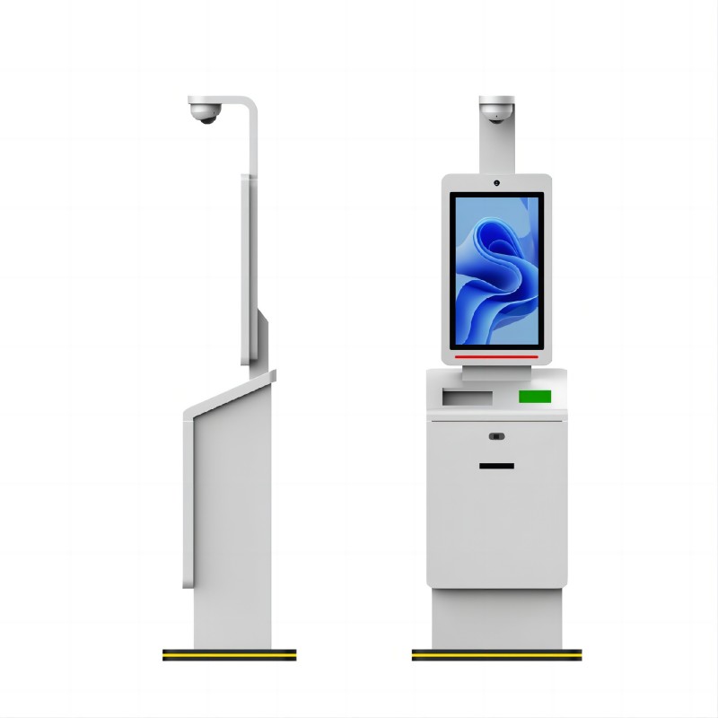 custom Airport Self Service Kiosk 15inch to 32inch With CCTV Camera ADA Passport Scanner online