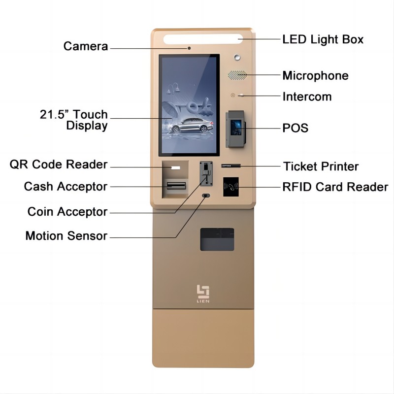 21.5inch Information kiosk outdoor car parking payment