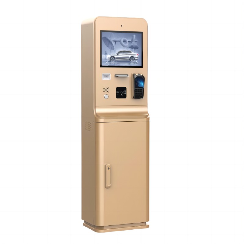 Interactive Outdoor Kiosk With Touchscreen Display and cash payment