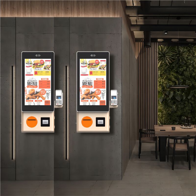 Kiosk Touch Screen Wall Mounted Restaurant Service Self Ordering