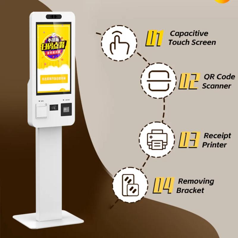 32-inch self order kiosk with touch screen