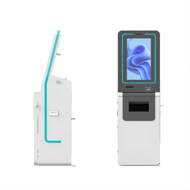 19 Inch Airport Check In Kiosk  With CCTV Camera  Recycler ADA Passport Scanner