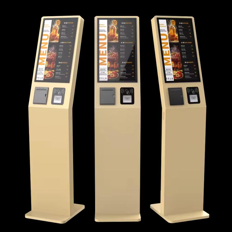 27-inch self-ordering kiosk with touch screen