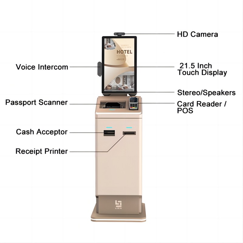 Employee Kiosk Stand Self Service with card reader