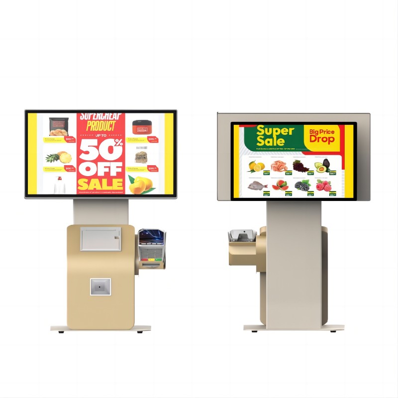 Retail Kiosks Retail supermarket self-service ordering desktop dual-screen cash registers