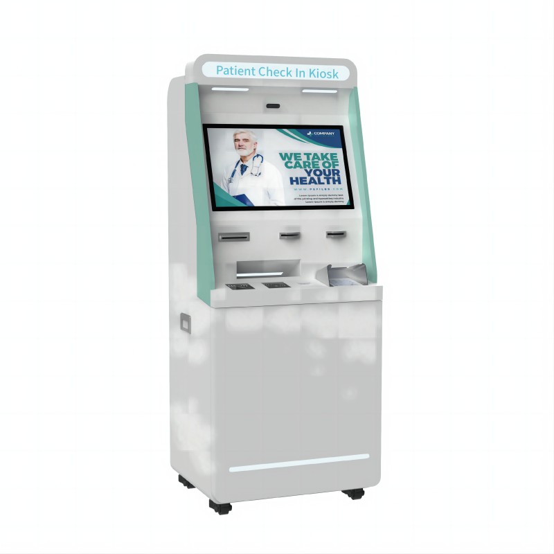 19 Inch Hospital Check In Kiosk With Passaport scanner Bar code scanner