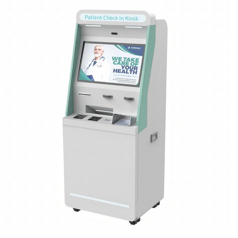 19 Inch Hospital Check In Kiosk With POS payment Bar code scanner