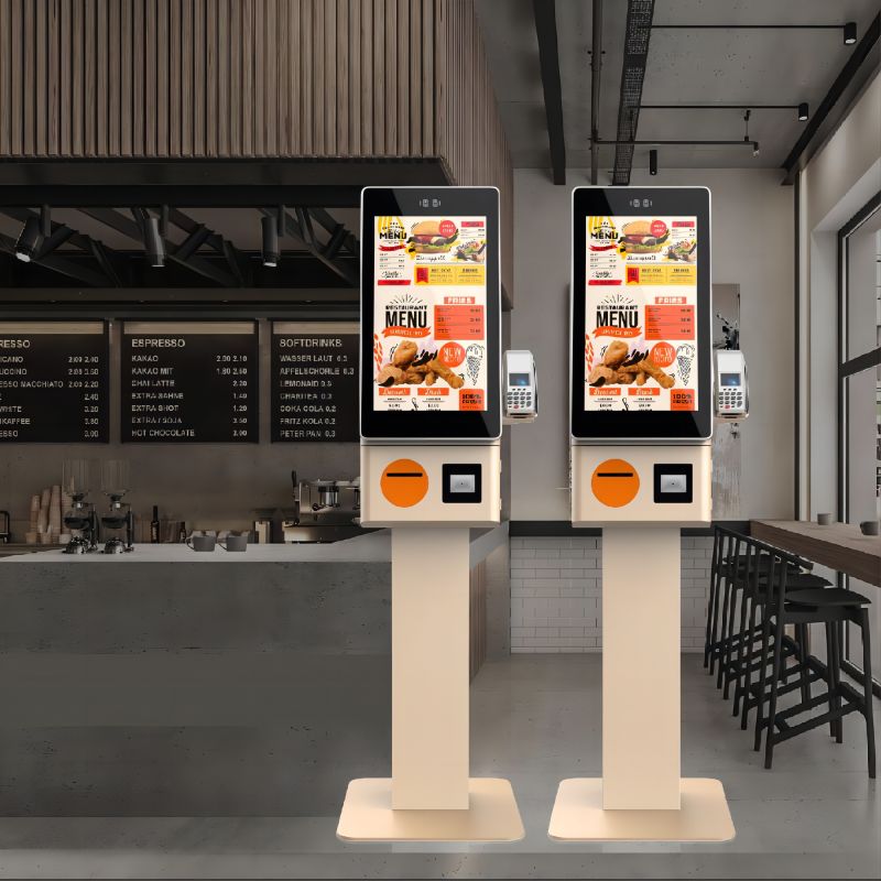 Mcd Kiosk 21.5 inch 23.8 inch 27 inch Standing Touch Screen Automated Self-service Checkout Payment Kiosk