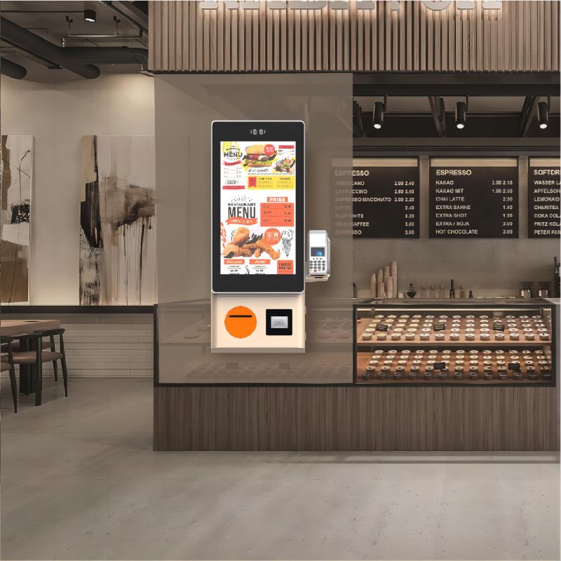 good quality Display Kiosk Wall Mounted Touch Screen Pos Service Self Ordering wholesale