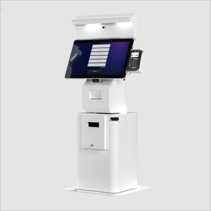 21.5-inch standing hotel check in kiosk machine--For standing style