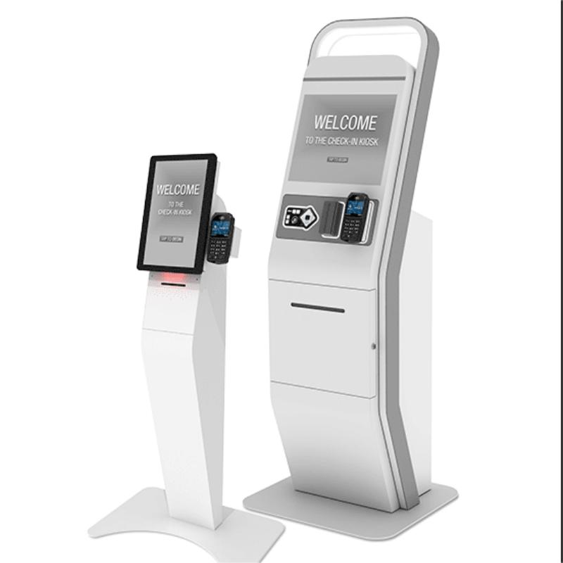 21.5-inch standing hotel check in kiosk machine--For standing style