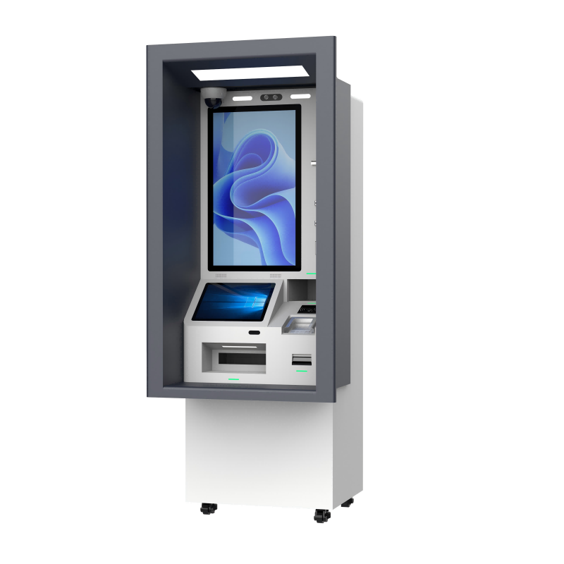 Atm Kiosk  Self Service Ticket Vending Kiosk Machine With Cash Acceptor And Thermal Printer