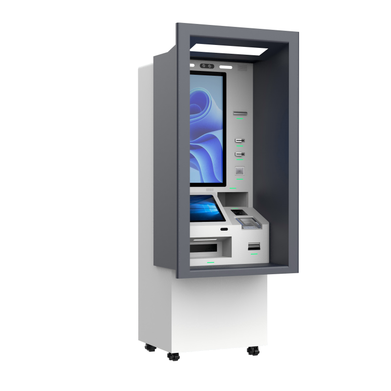 Atm Kiosk Machine Self Service Ticket Vending Kiosk Machine With Cash Acceptor And Thermal Printer