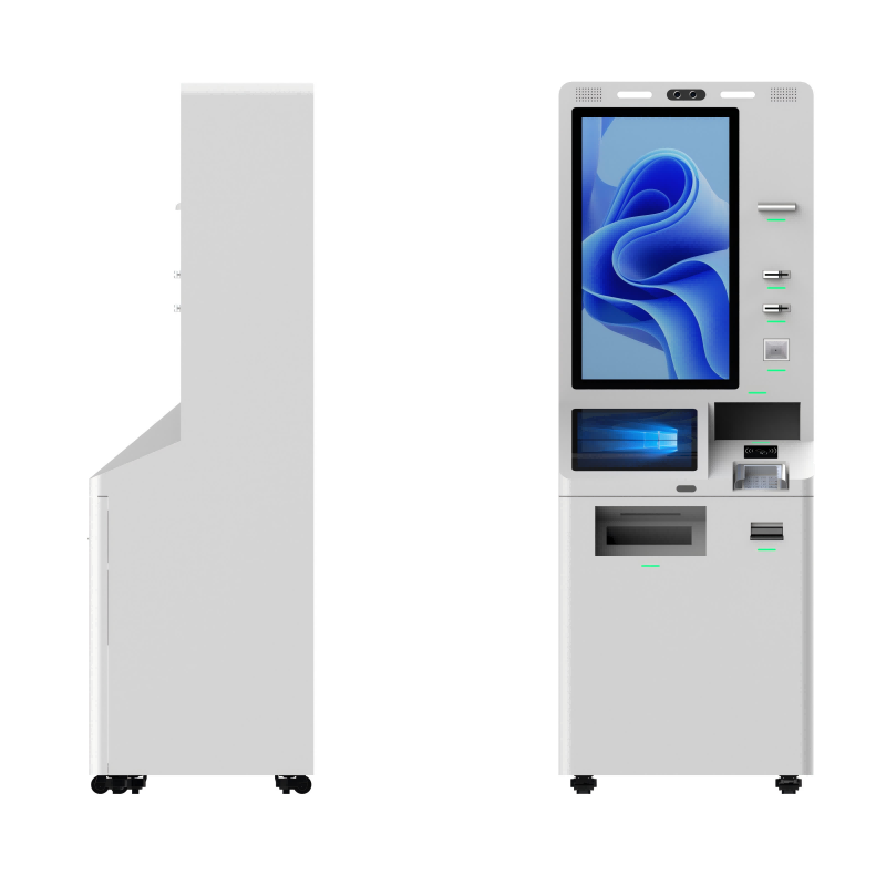 Atm Kiosk Machine Self Service Ticket Vending Kiosk Machine With Cash Acceptor And Thermal Printer