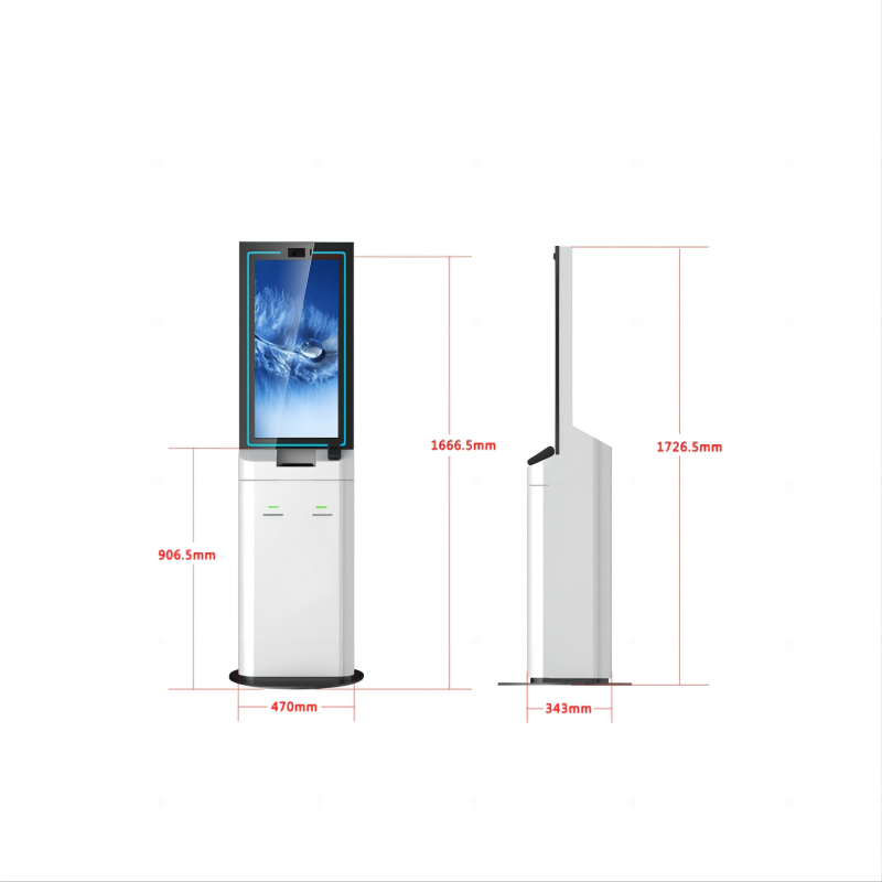 Self Service Kiosk Machine Checkout With Bar code Scanner