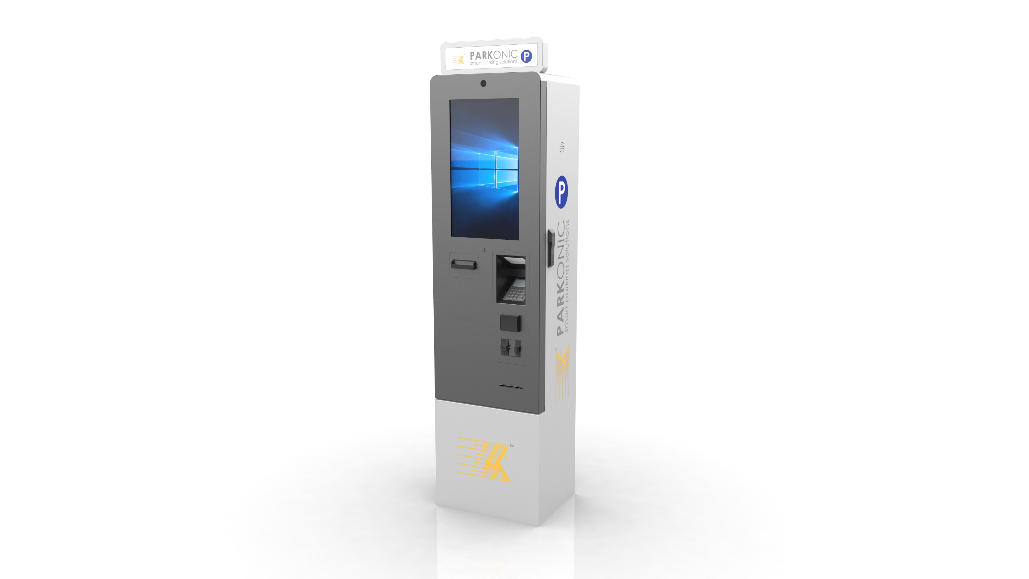 custom Parking Kiosk outdoor stand in a video online