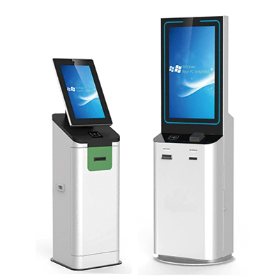 How does a self service kiosk machine work