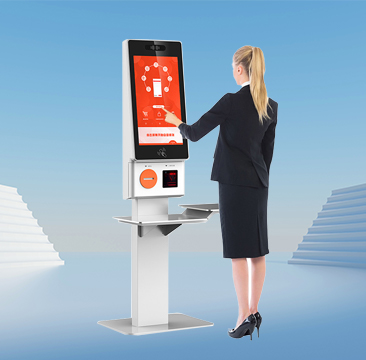 custom Eco-friendly 32-inch EMV Reader Self order Kiosk with QR Code Scanner Multi-language and High-speed Processing Anti-glare Touchscreen online