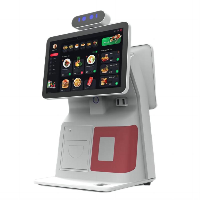 Customized dual-screen Durable Sided Touch Screen All In One POS System Machine Dual Cash Register with Camera and Printer